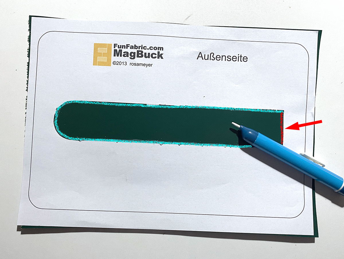 Außenseite zuschneiden