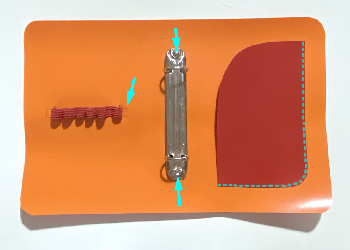 Einstecktasche  festnähen