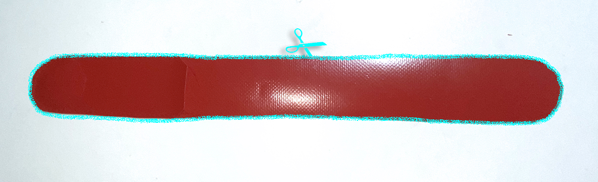 Verschlussstreifen zusammen nähen