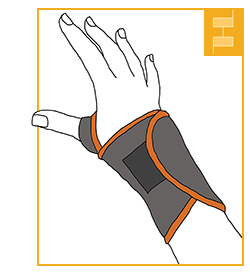 Neoprenbandage für das Handgelenk