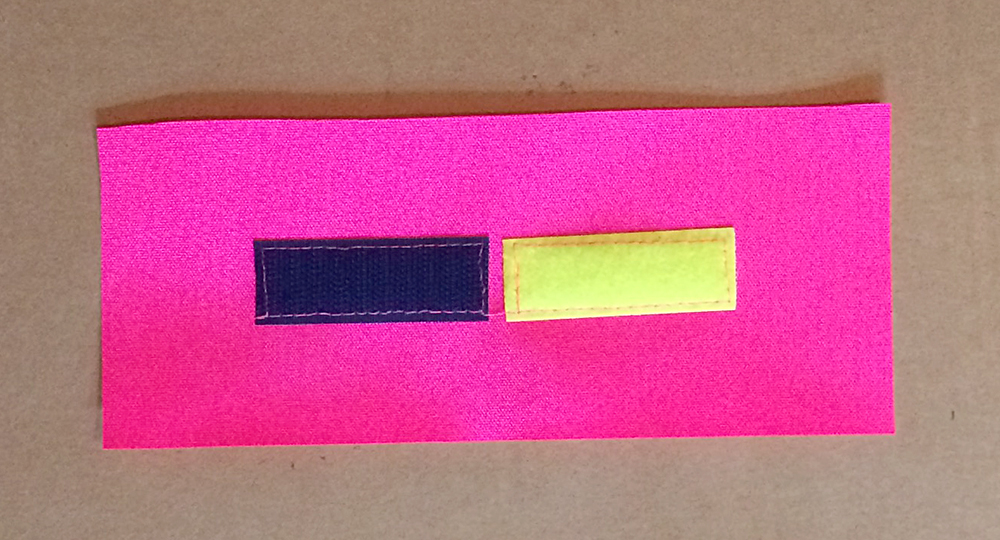 Hakenband und Flauschband aufnähen