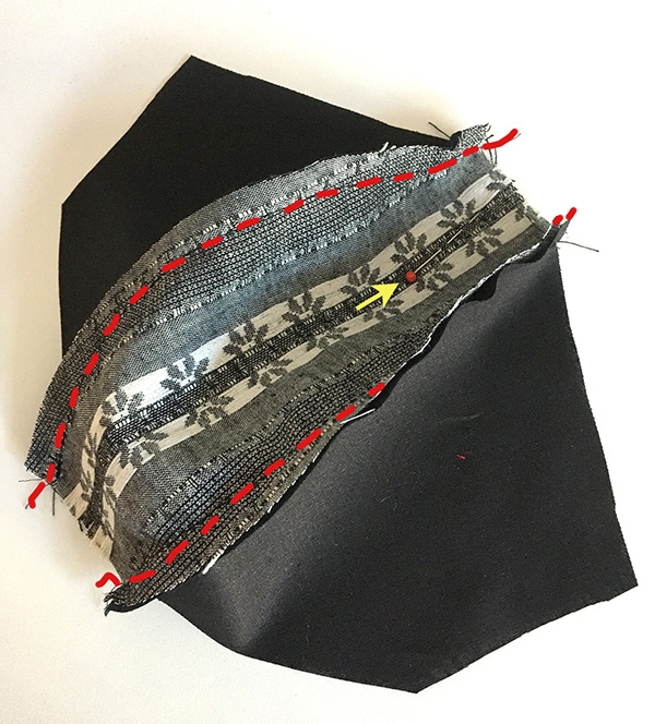 Maske zusammen nähen