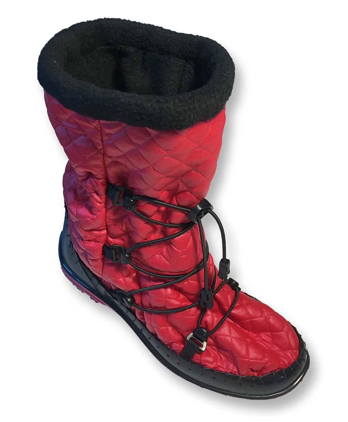 roter Winterstiefel