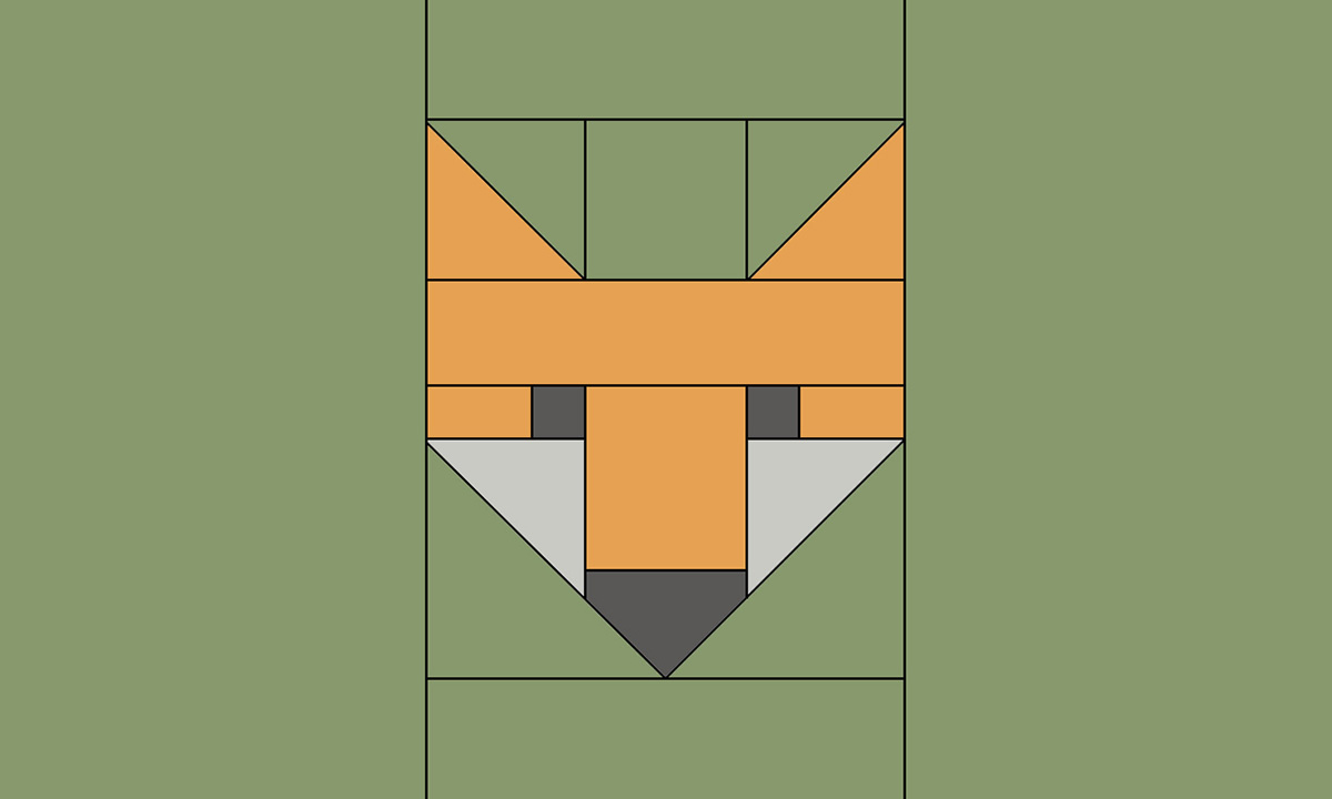 Skizze Patchwork Fuchs