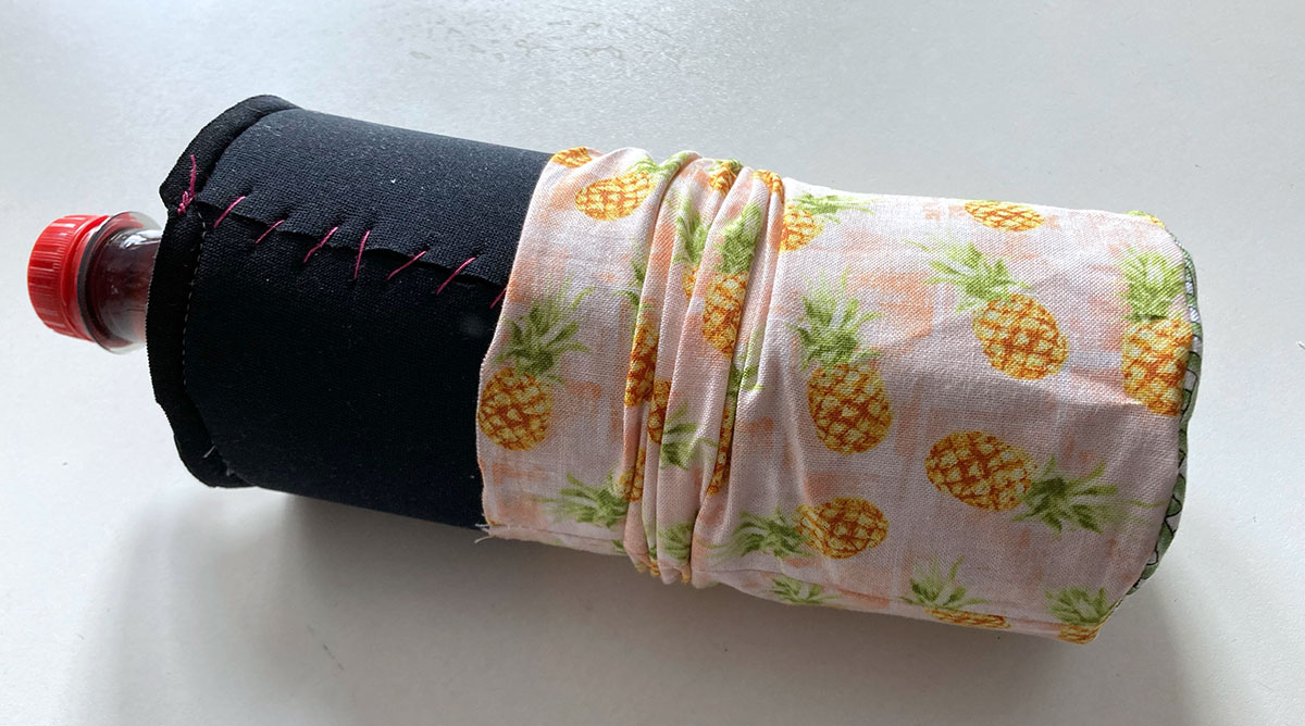 Stoff über Neopren ziehen