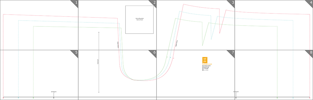 Klebeplan fr Schnittmuster