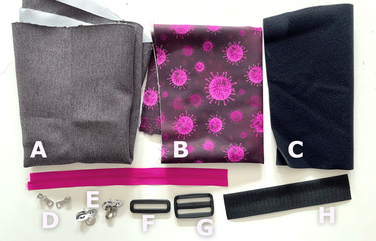 Material für Bauchtasche