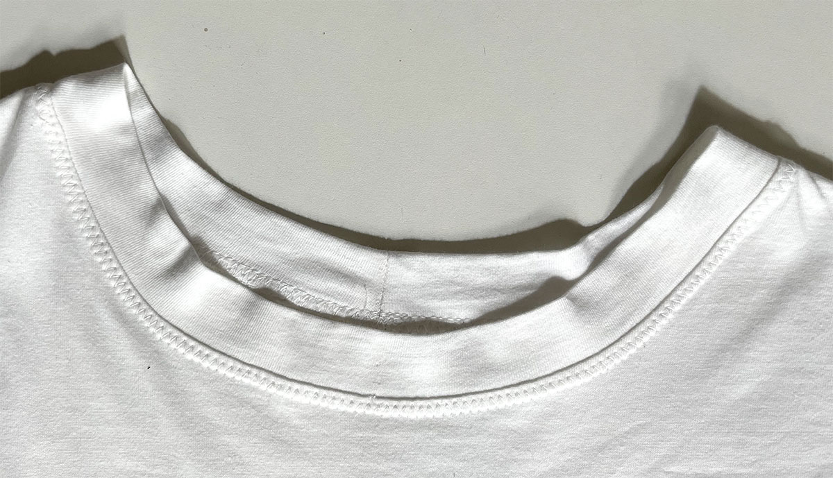 Halsbündchen absteppen